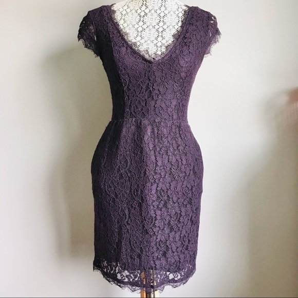 Aritzia Dresses & Skirts - Aritzia Babaton Tobias lace dress plum purple size 4 #50214
